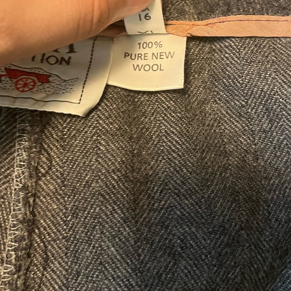 Vintage Avoca Ireland XL High Rise Classic Fall Crop Preppy 100% Wool Pants - Picture 10 of 10